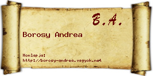Borosy Andrea névjegykártya